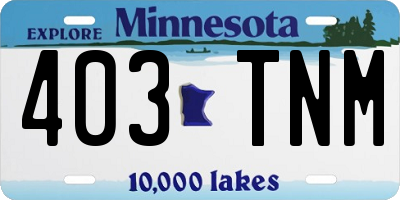 MN license plate 403TNM