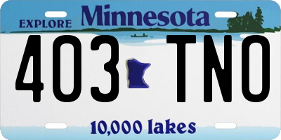 MN license plate 403TNO
