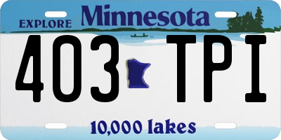 MN license plate 403TPI
