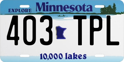 MN license plate 403TPL