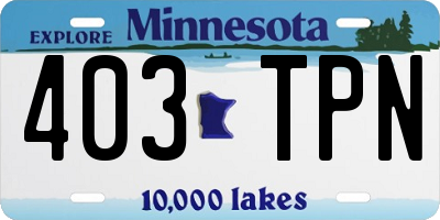 MN license plate 403TPN