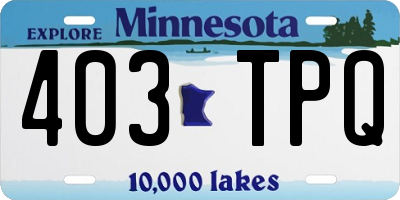 MN license plate 403TPQ