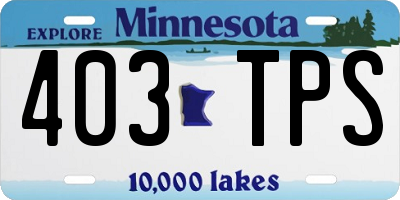 MN license plate 403TPS