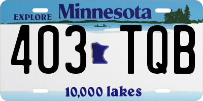 MN license plate 403TQB
