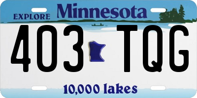 MN license plate 403TQG