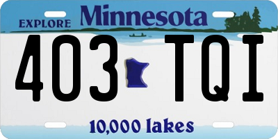 MN license plate 403TQI