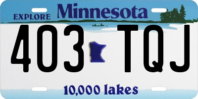 MN license plate 403TQJ