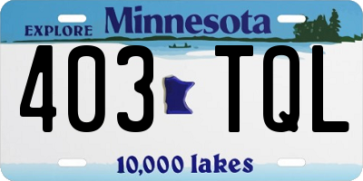 MN license plate 403TQL