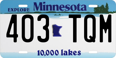 MN license plate 403TQM