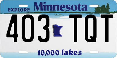 MN license plate 403TQT