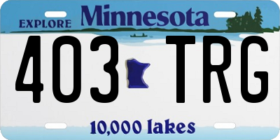 MN license plate 403TRG