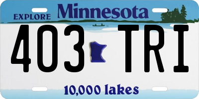 MN license plate 403TRI