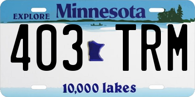 MN license plate 403TRM