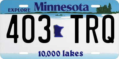 MN license plate 403TRQ