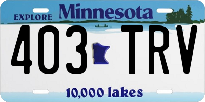 MN license plate 403TRV