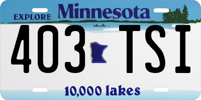 MN license plate 403TSI