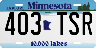 MN license plate 403TSR