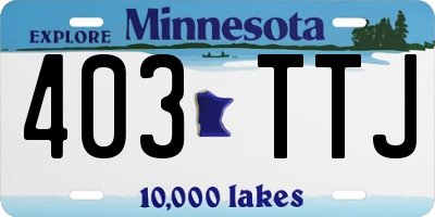 MN license plate 403TTJ