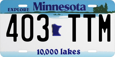 MN license plate 403TTM
