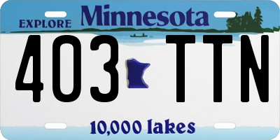 MN license plate 403TTN