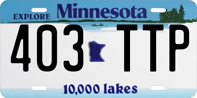MN license plate 403TTP