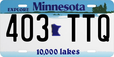 MN license plate 403TTQ