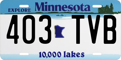 MN license plate 403TVB