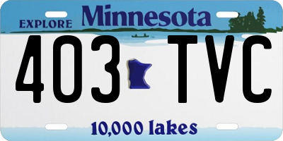 MN license plate 403TVC