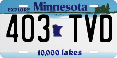 MN license plate 403TVD