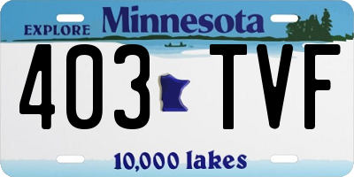 MN license plate 403TVF