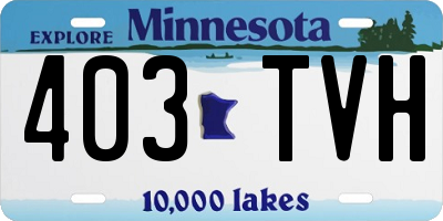 MN license plate 403TVH
