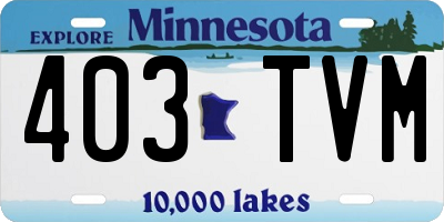 MN license plate 403TVM