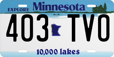 MN license plate 403TVO