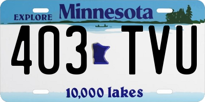 MN license plate 403TVU