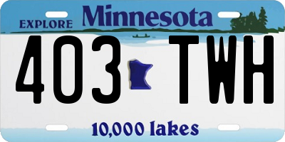 MN license plate 403TWH