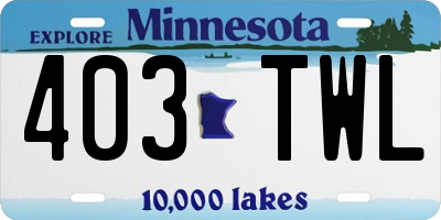 MN license plate 403TWL