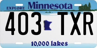MN license plate 403TXR