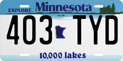 MN license plate 403TYD