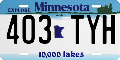 MN license plate 403TYH