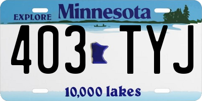 MN license plate 403TYJ