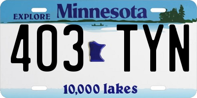 MN license plate 403TYN