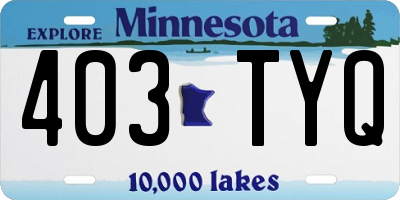 MN license plate 403TYQ