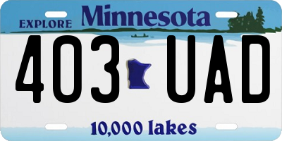 MN license plate 403UAD