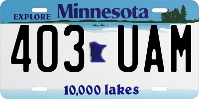 MN license plate 403UAM