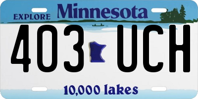 MN license plate 403UCH