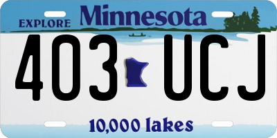 MN license plate 403UCJ