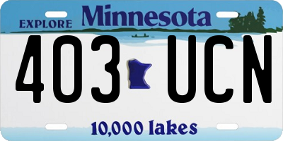 MN license plate 403UCN