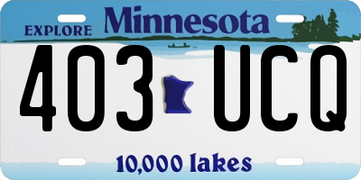 MN license plate 403UCQ