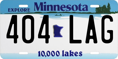 MN license plate 404LAG