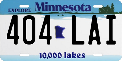 MN license plate 404LAI
